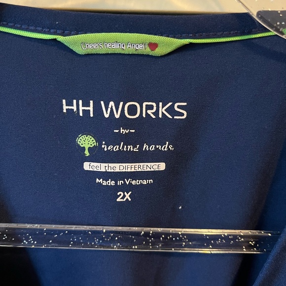 healing hands Tops Healing Hands Navy Blue Scrub Top Size 2x Poshmark